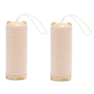 Unique Bargains Women's Heatless Voluminous Hair Rollers 3.98"x1.46" Beige 2pcs - 1 of 4