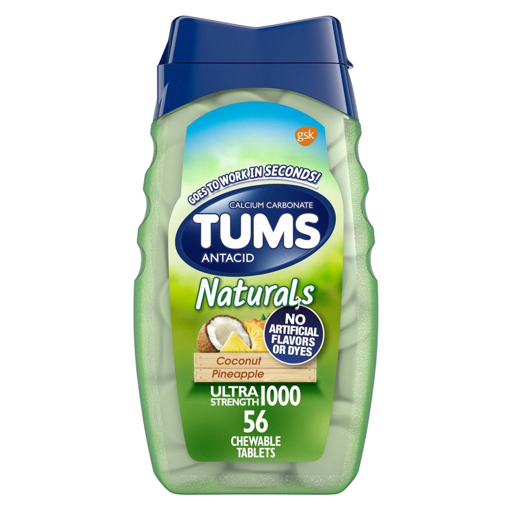 UPC 307667250312 product image for Tums Naturals Ultra Strength Antacid Chewable Tablets - Coconut Pineapple - 56ct | upcitemdb.com