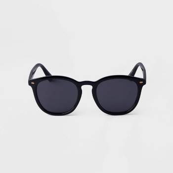 Men's Plastic Round Sunglasses - Goodfellow & Co™ Black