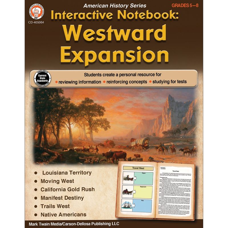 Mark Twain Media Interactive Notebook: Westward Expansion Resource Book, Grade 5-8, 1 of 5