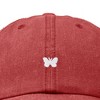 Dalix Lil Butterfly Embroidered Cotton Cap Outdoor Dad Hat Womens - 2 of 4