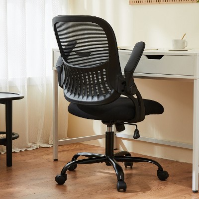 Tall Home Office Chair for Standing Desk with Adjustable Foot Ring, Ergonomic Mid Back Cushion Lumbar Support, Counter Height Chairs-The Pop Home
