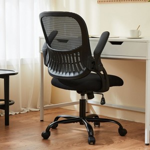 Tall Home Office Chair for Standing Desk with Adjustable Foot Ring, Ergonomic Mid Back Cushion Lumbar Support, Counter Height Chairs-The Pop Home - 1 of 4