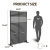 Syemin Patio Decorative Screens Outdoor Privacy Screen 6-Piece Sheet Screen Freestanding Decorative Privacy Screen, Black, 45.47"*15.75"*72.05" - 3 of 4