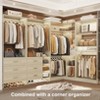 Besiost Set of 3 Closet Organizer System with Wood Drawers, Freestanding Wardrobe with Hanging Rods - 3 of 4