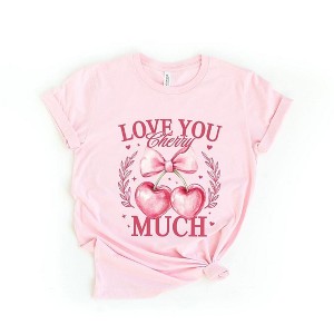 Simply Sage Market Women's Coquette Cherry Much Short Sleeve Graphic Tee - 1 of 4