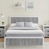 Full Size Bed Frames with Headboard, 14 Inch Classic Wood and Metal Platform Bed Frame Mattress Foundation, Under Bed Storage, Easy Assembly, Grey - 3 of 4