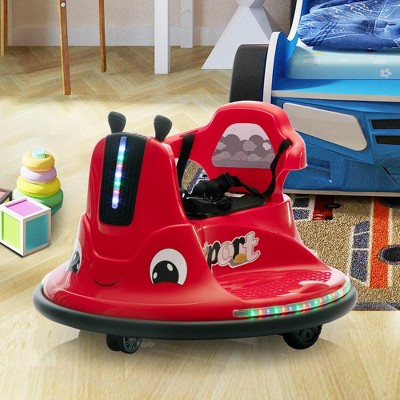 Whisen Kids' Snail Bumper Riding Car Gift with 360°Spin, Music,, Soft Bumper, Seat Belt