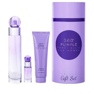 360 Purple by Perry Ellis for Women - 3 Pc Gift Set 3.4oz EDP Spray, 0.25oz EDP Spray, 3.0oz Shower Gel - 1 of 1