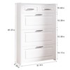 Shoe Storage Cabinet with 3 Flip Doors and 2 Drawers, Slim Freestanding Storage Racks for Entryway, Hallway, Hidden Narrow Shoe Organizers - 3 of 4