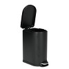 SEVOBAL Trash Can Kitchen Garbage Can Trash Cans Rectangle Stainless Steel with Soft Close Lid Step Foot Pedal Bathroom Toilet, Black, 18"*14"*9" - 4 of 4