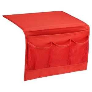 Unique Bargains Bed Bedside Hanging Remote Control Caddy Organizer 4 Pockets Storage Bag - 1 of 4