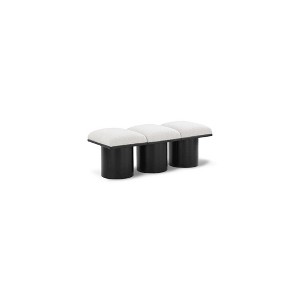 Meridian Furniture,Pavilion Boucle Fabric Bench - 1 of 4