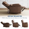 Manual Reclinder, 360¡ã Swivel Rocking Glider Reclinder Chair, Soft Faux Leather Upholstered Sofa Chair with Ergonomic Backrest for Adults - 4 of 4