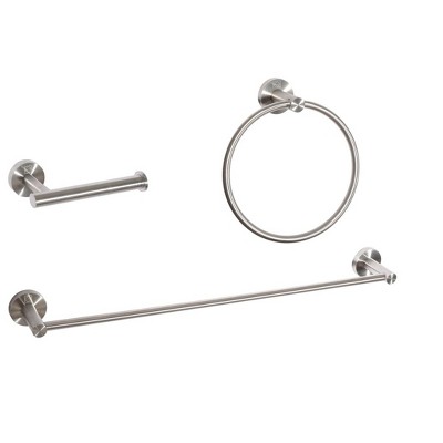 Elegant Lighting Alma 3-Piece Bathroom Hardware Set in Brushed Nickel