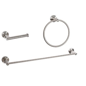 Elegant Lighting Alma 3-Piece Bathroom Hardware Set in Brushed Nickel - 1 of 4