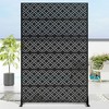 MAYEERTY Copper Coin Type Galvanized Steel Screen Outdoor and Indoor Privacy Screen for Balcony 6 Piece Set Black - 3 of 4