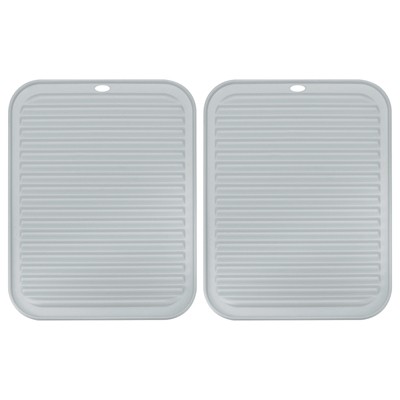 Unique Bargains Silicone Trivet Mats 2pcs Square Heat Resistant Non-slip  Drying Mat For Kitchen Counter Table -deep Gray : Target