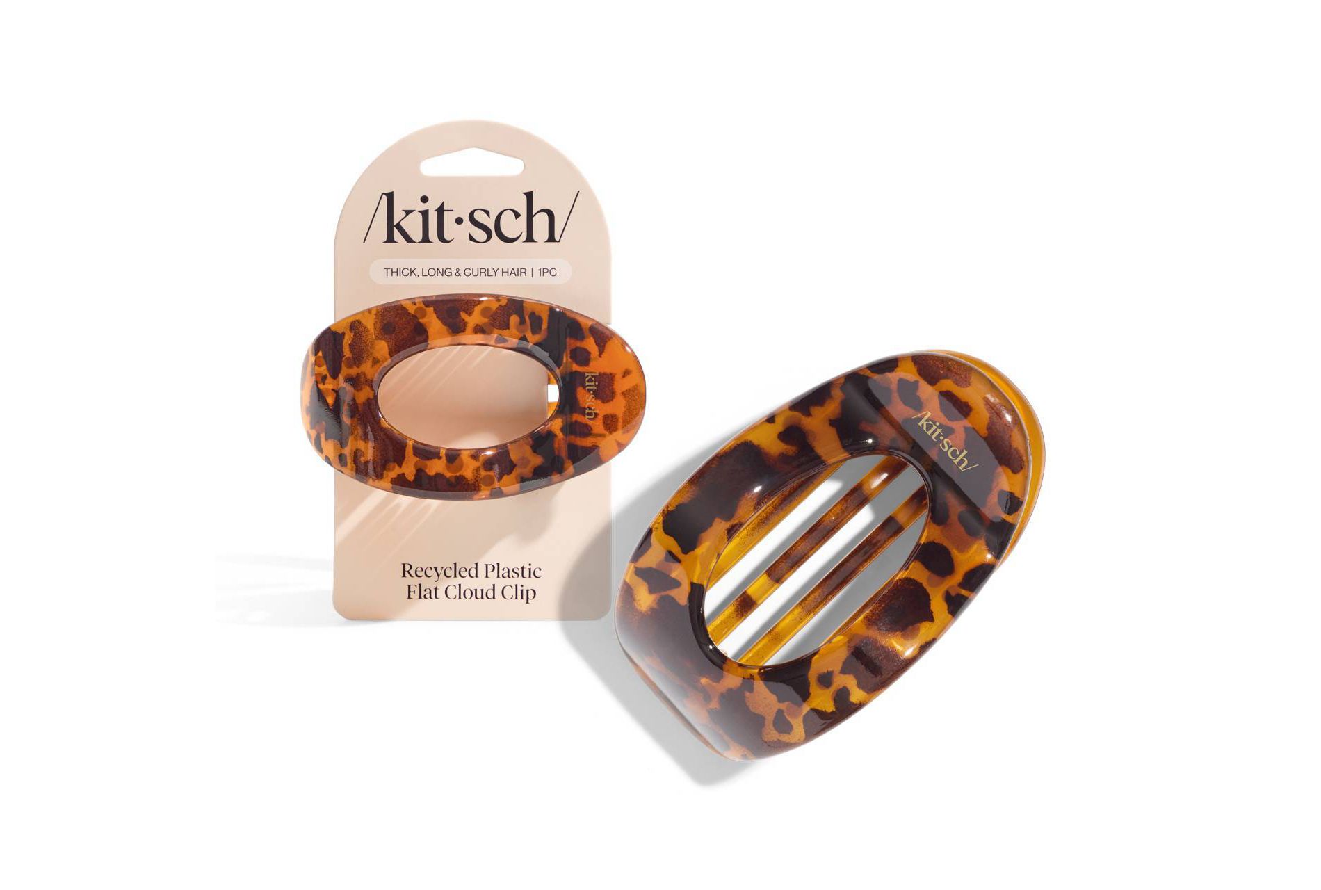 Kitsch Large Flat Cloud Hair Claw Clip - Tortoise