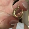 Chunky Dumpling Hoops in Gold, Rose Gold, Silver - Honeycat - 2 of 4