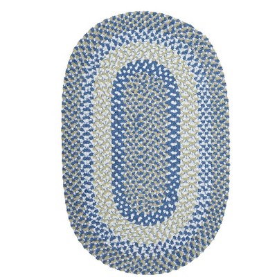 Colonial Mills Blokburst - Blueberry Pie 2 Ft x8 Ft Runner (Oval) Rug Indoor 50% Polyester/30% Polypropylene/20% Cotton