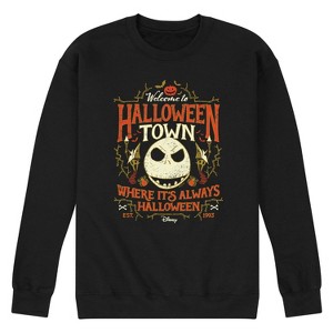 Men's - The Nightmare Before Christmas - Jack Welcome To Halloween Town Graphic Fleece Sweatshirt - 1 of 4