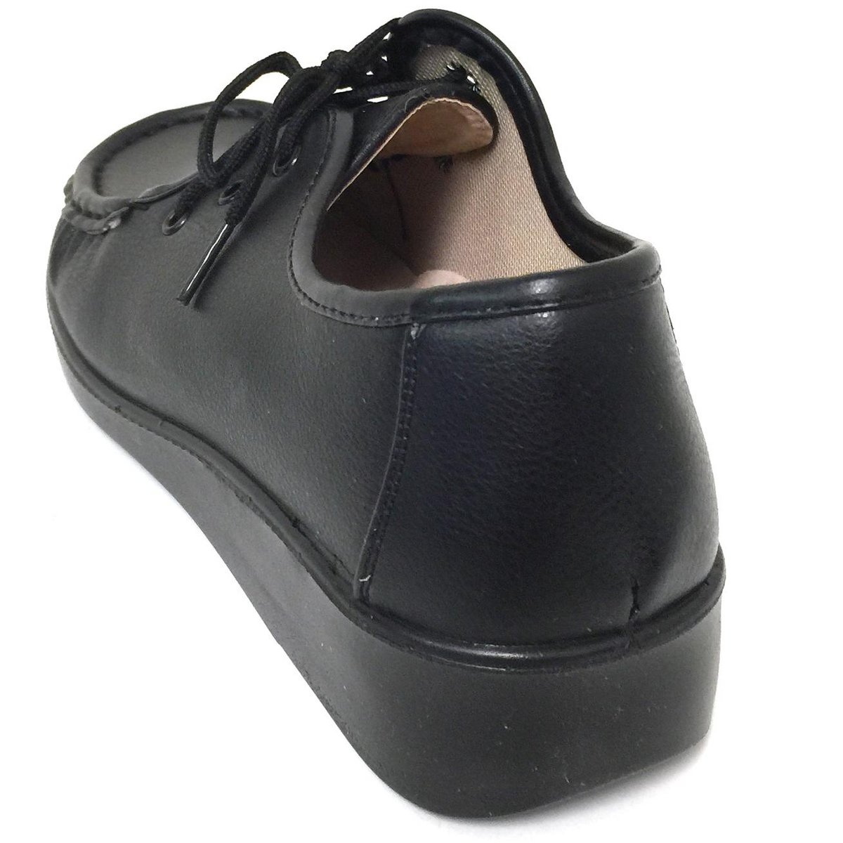 Обувь Bangka Women's Comfort Shoes Lace up Hotel Restaurant Work Slip/Oil Resistant Work Oxfords, Black-8 — фото 5