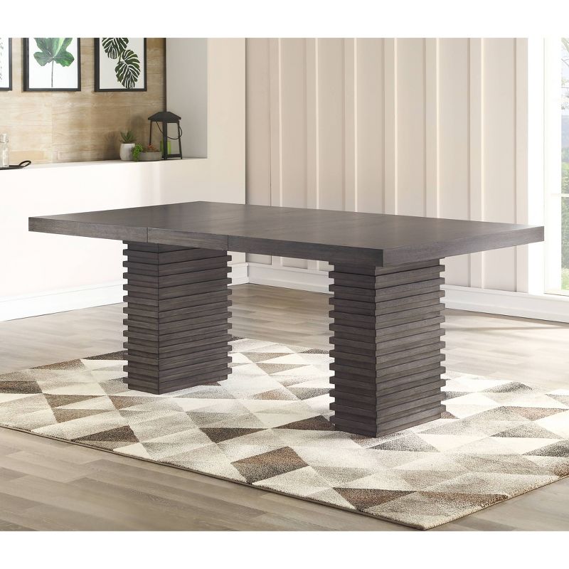 Mila Dining Table Washed Gray - Steve Silver Co., 3 of 8