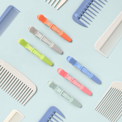 Hair Sectioning Plastic Alligator Clips - 6pc - Assorted colors  - up&up - image 2