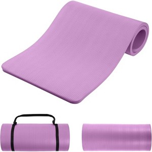 1-Inch Thick Premium Yoga Mat, High-Density NBR Foam for Superior Cushioning, Non-Slip for Pilates & Gym - 1 of 4