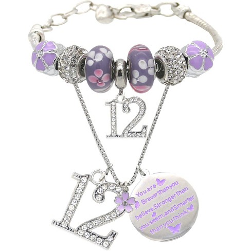 12th Birthday Gift for Girl, Charm Bracelet for 12 Year Old, Handmade Gift  Idea, Personalized Gift for Her, Birthday Party Gift 