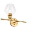 Elegant Lighting Gene 1 light Brass and Clear glass right Wall sconce - 4 of 4