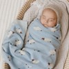 100% Luxury Cotton Knit Swaddle Receiving Blanket for Newborns and Infant Boys and Girls - 2 of 4