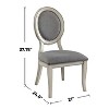 NicBex Set of 2 Upholstered Dining Chair with Cushion Seats Farmhouse Side Chair with Wood Frame - 3 of 4