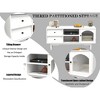 Modern TV Stand With Drawers, Open Shelves, Entertainment Center Media Console Storage Cabinet With Glass Doors - 3 of 4