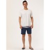 Lars Amadeus Men's Summer Color Block Shorts Drawstring Stripe Swim Beach Board Shorts - 3 of 4
