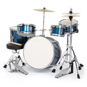 Karl Home 5-Piece Complete Junior Drums Set  Kids Drum Kit with Throne Stool - 1 of 4