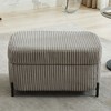 Sapphtopaz Modern Ottoman with Storage Corduroy Upholstered Foot Stool with Flip-Top Lid & Metal Legs End of Bed Bench for Living Room,Bedroom - 2 of 4