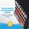 Newair 24" Beverage Refrigerator Cooler, 177 Can Black Stainless Steel Glass Door Fridge, Built-in Counter or Freestanding Bar Drinks Refrigerator - 4 of 4