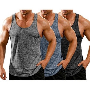 COOFANDY Men's 3 Pack Gym Tank Tops Y-Back Workout Muscle Tee Training Bodybuilding Fitness Sleeveless T Shirts - 1 of 4