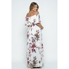 Hello Miz Women's Off Shoulder Ruffle Maternity Maxi Dress - 3 of 4
