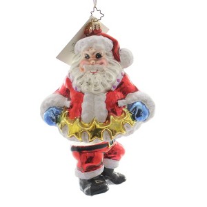 Christopher Radko Company 7.0 Inch Star Garland Santa Ornament Santa Stars Christmas Tree Ornaments - 1 of 3