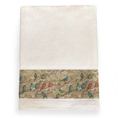 Laural Home Birds and Blossoms 27"W x 51"L Bath Towel