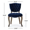 GDFStudio Colosseum Contemporary Button Tuft Dining Chairs with Rubberwood Legs(Set of 2) - 4 of 4