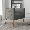 SEYNAR Mid-Century Modern Velvet Round Accent Chair for Living Room, set of 2 - 2 of 4