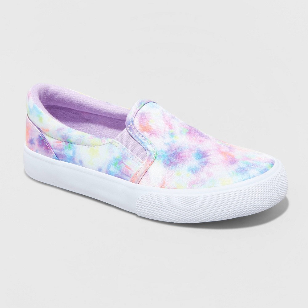 Girls' Sariah Striped Speckle Print Slip-On Sneakers - Cat & Jack™ 1