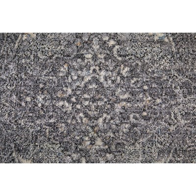 Ivory Medallion Elegance 7'10" x 9'10" Viscose-Cotton Blend Rug