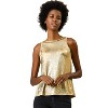 INSPIRE CHIC Women's Party Shiny Sleeveless Keyhole Back Club Metallic Tank Top - 3 of 4
