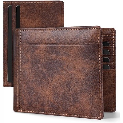 Paaaawaters Genuine Leather Wallet for Mens, Mens Bifold Wallet with 16 Card Holder 1 ID Window Gift for Him