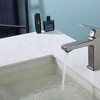 ChicFurnit Bathroom Sink Faucet Modern Single Hole Design with Two 9/16 of an inch Hoses for Quick Setup, Gray, 13"*8.27"*2.76" - 2 of 4